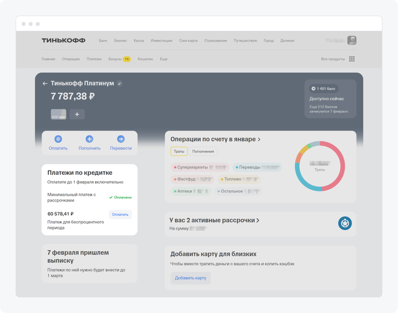 Карта тинькофф платинум беспроцентный период