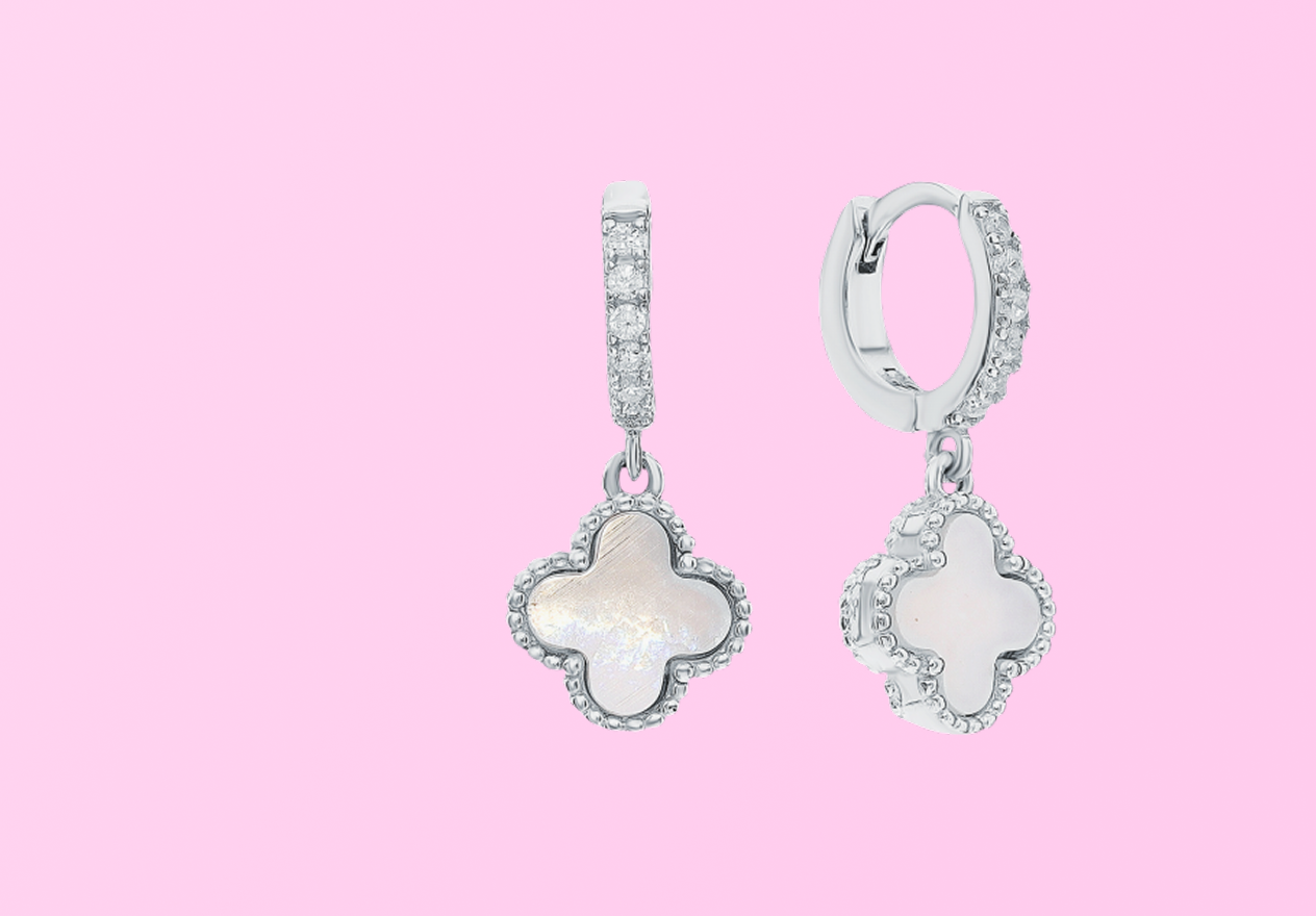 Графический блок "<p>Серебряные серьги с&nbsp;перламутром природным и&nbsp;фианитами</p>"