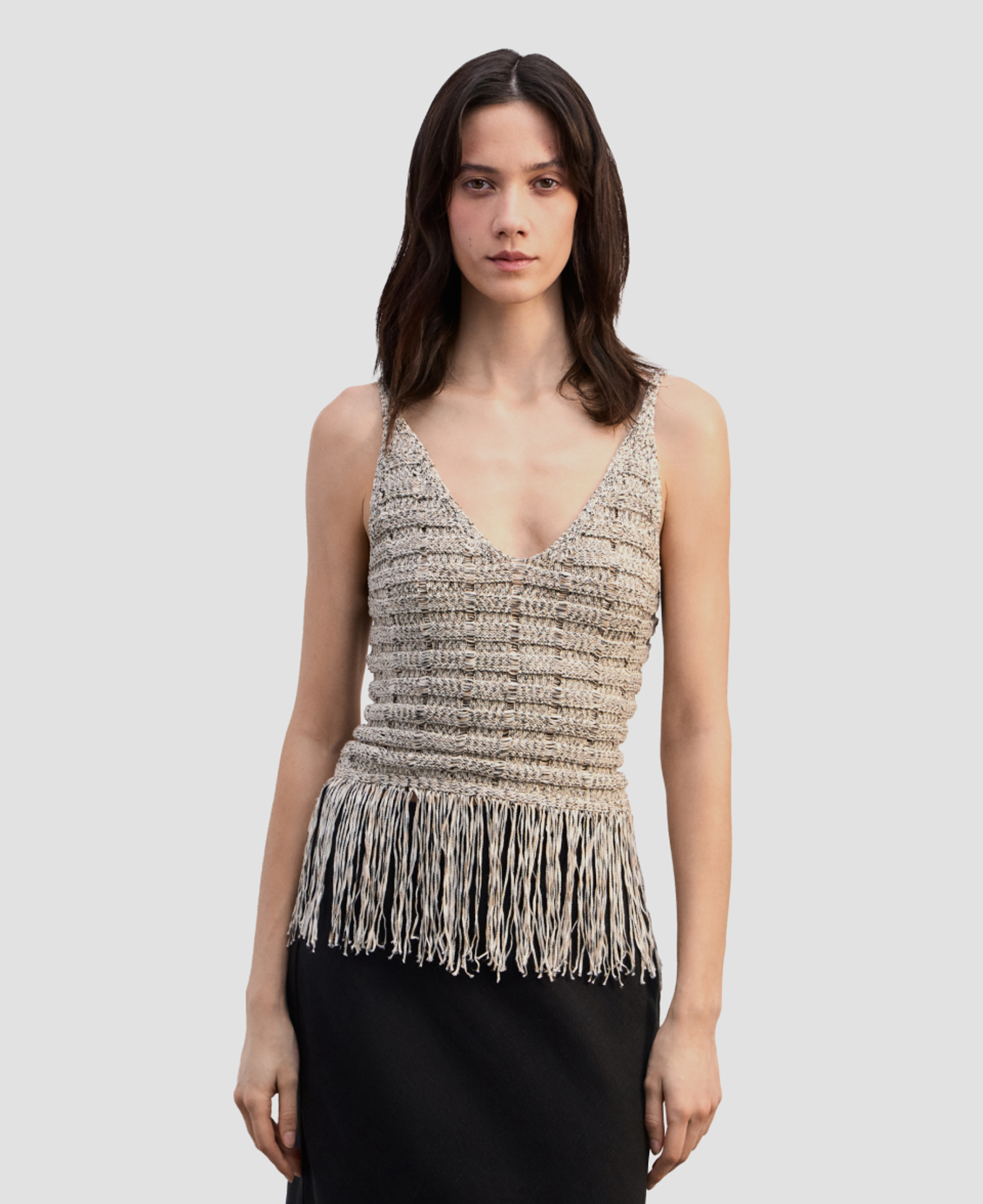 Вязаный топ с бахромой Zarina Iconic