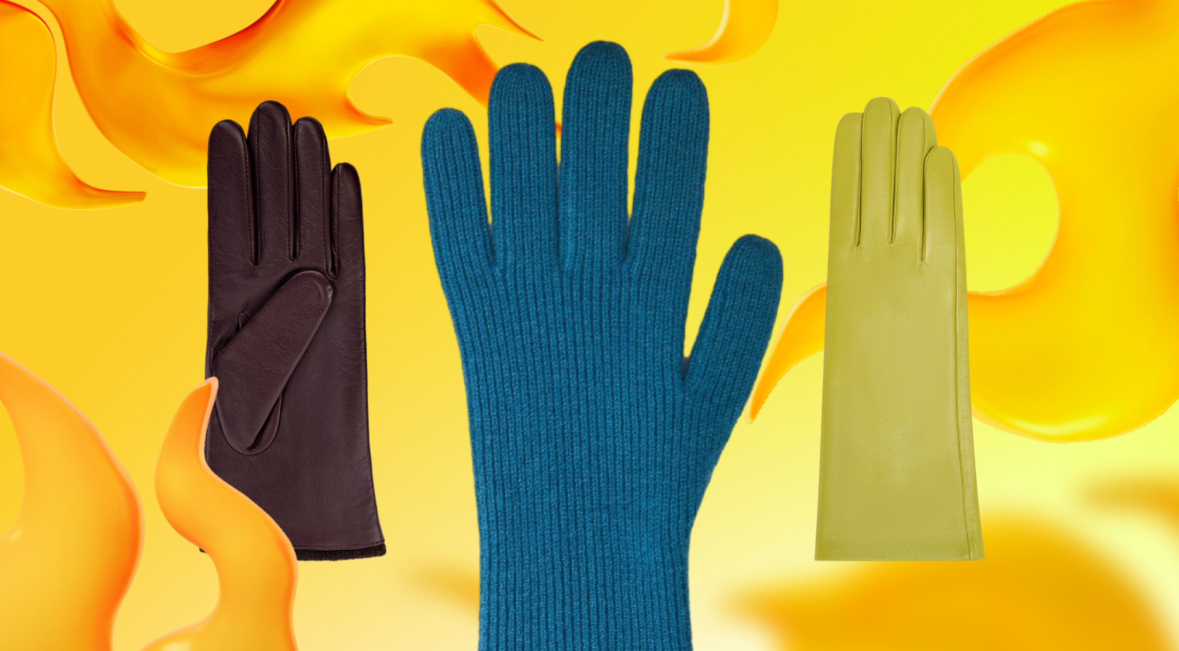 Цветные перчатки — самый легкий способ повторить прием с подиума