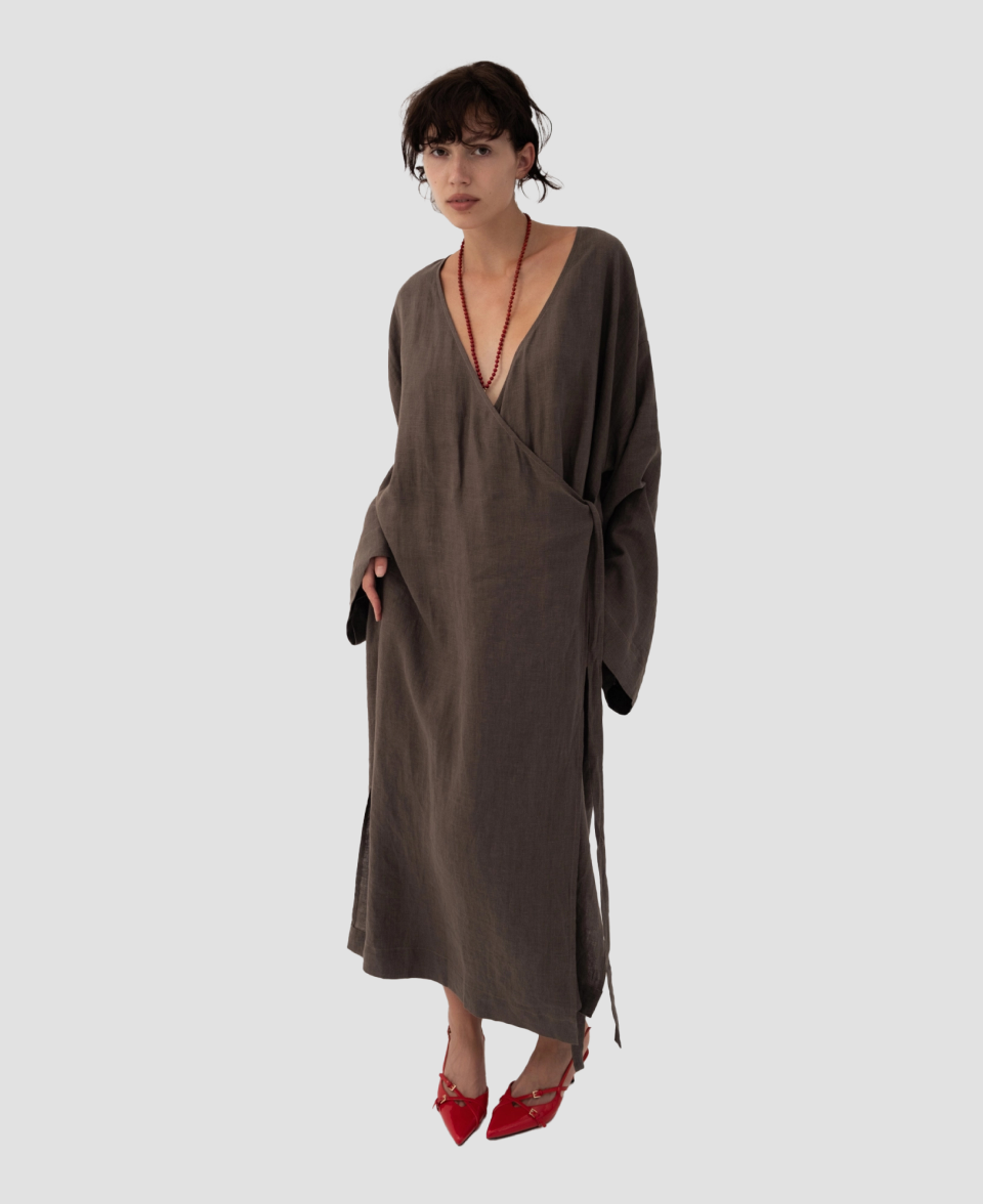 Платье-кимоно Linen Texture