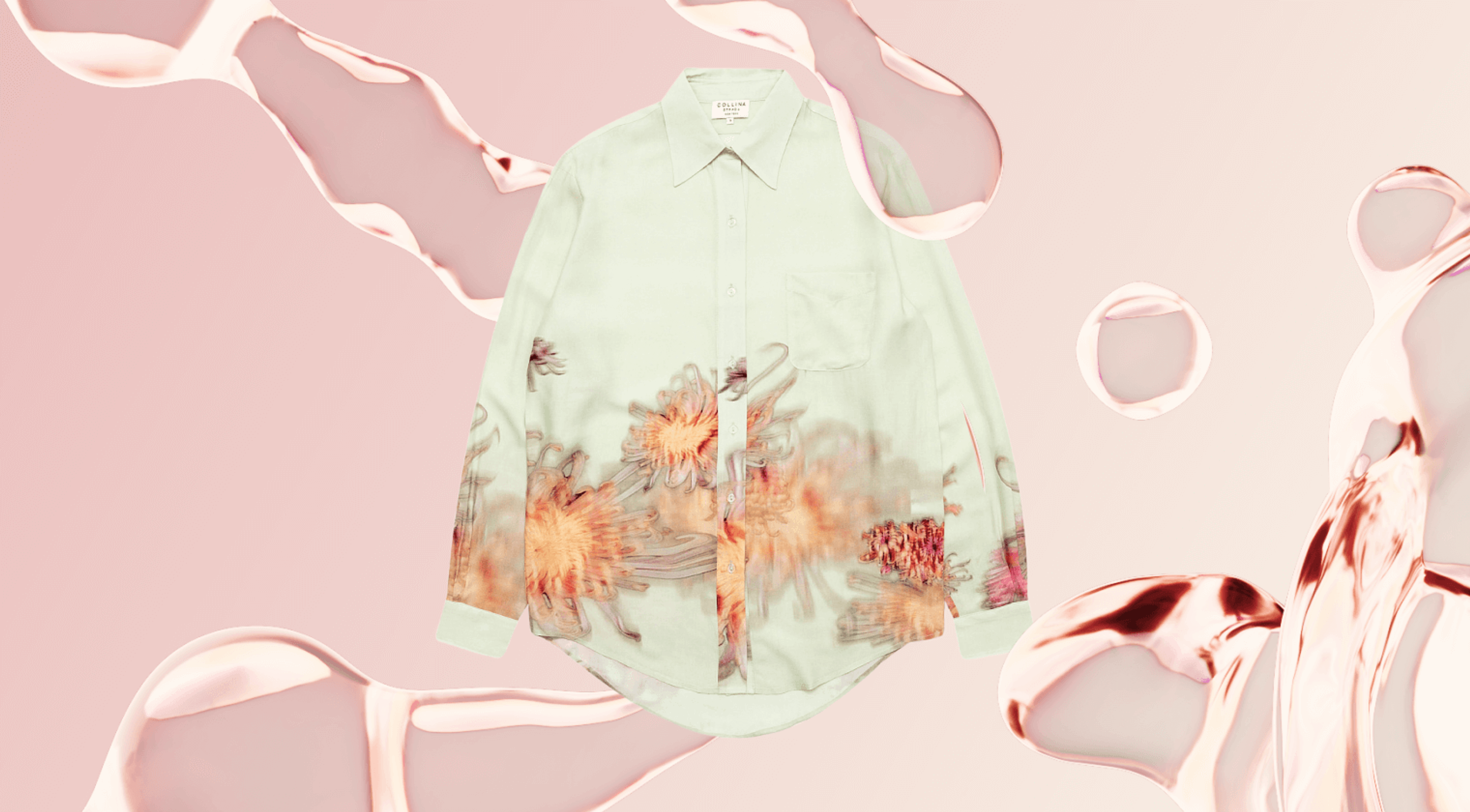 Рубашка с хризантемой-бигуди Collina Strada