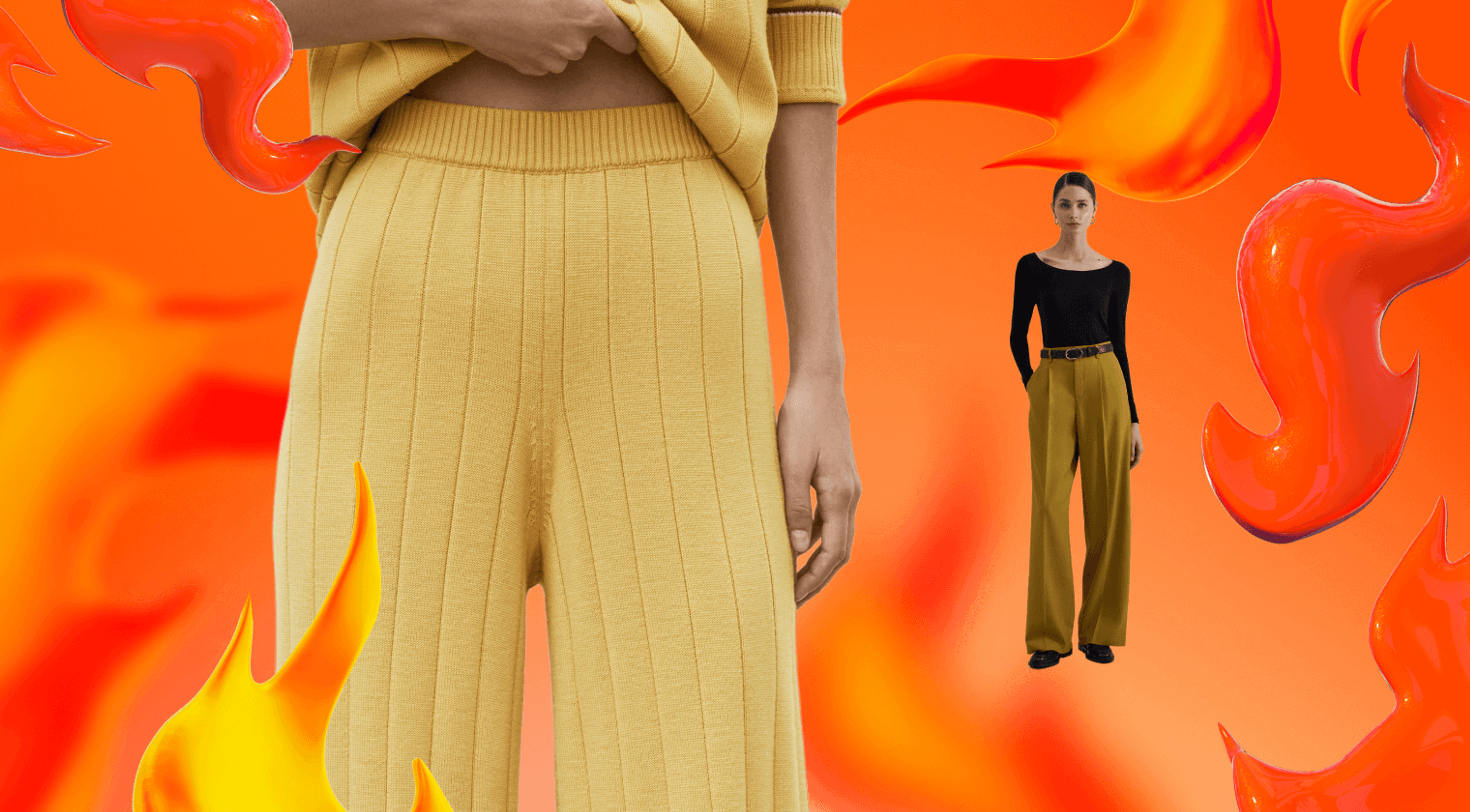 Обложка статьи Нечерные брюки на осень: вельвет, шерсть и другие трогательные фактуры